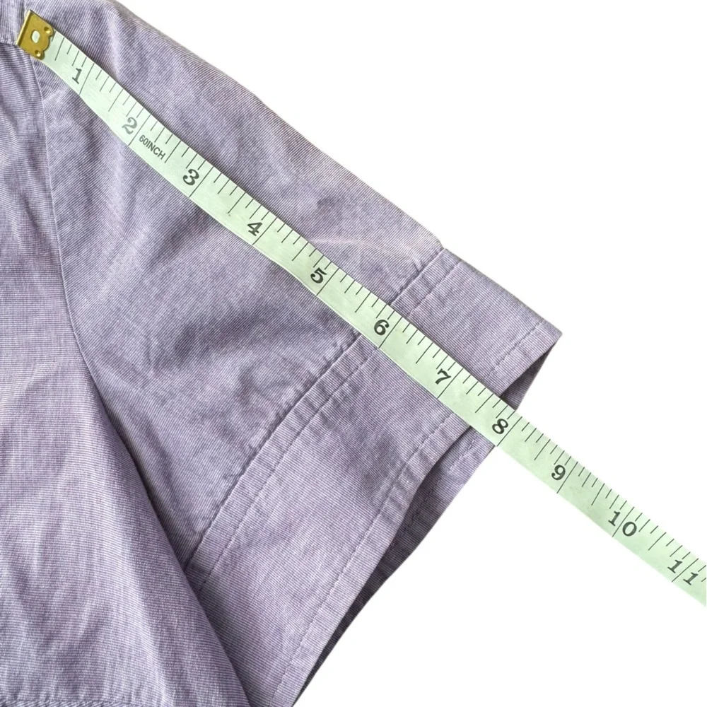 ๐ผ5 for 25๐ผ LOFT Purple Short Sleeve Button Down Shirt Size 8 - Picture 5 of 9